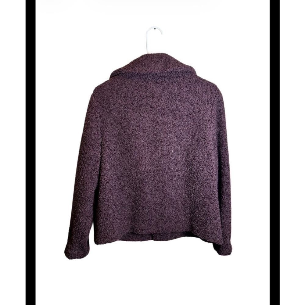 Eileen Fisher Boucle Plum Wool Jacket Size Small - Picture 5 of 5
